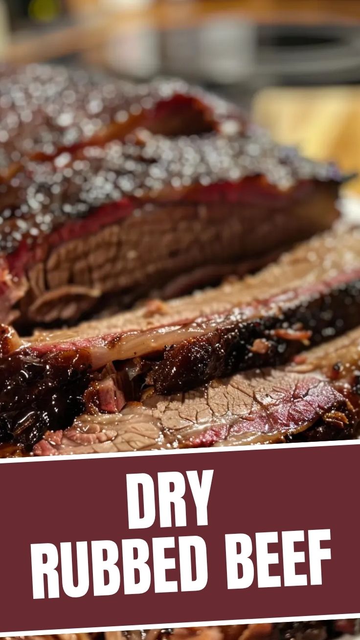 Perfectly smoked Texas style BBQ brisket with a dark bark