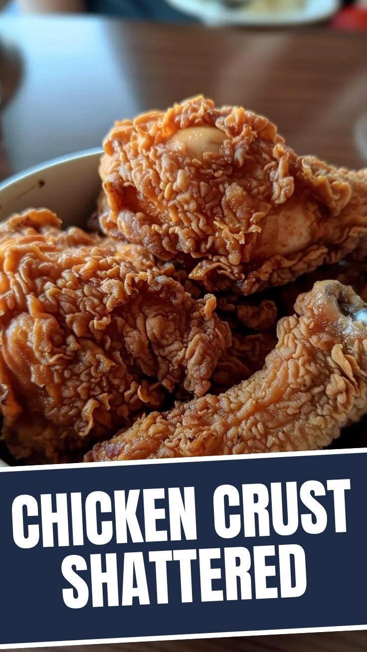 Golden-brown pieces of crispy fried chicken