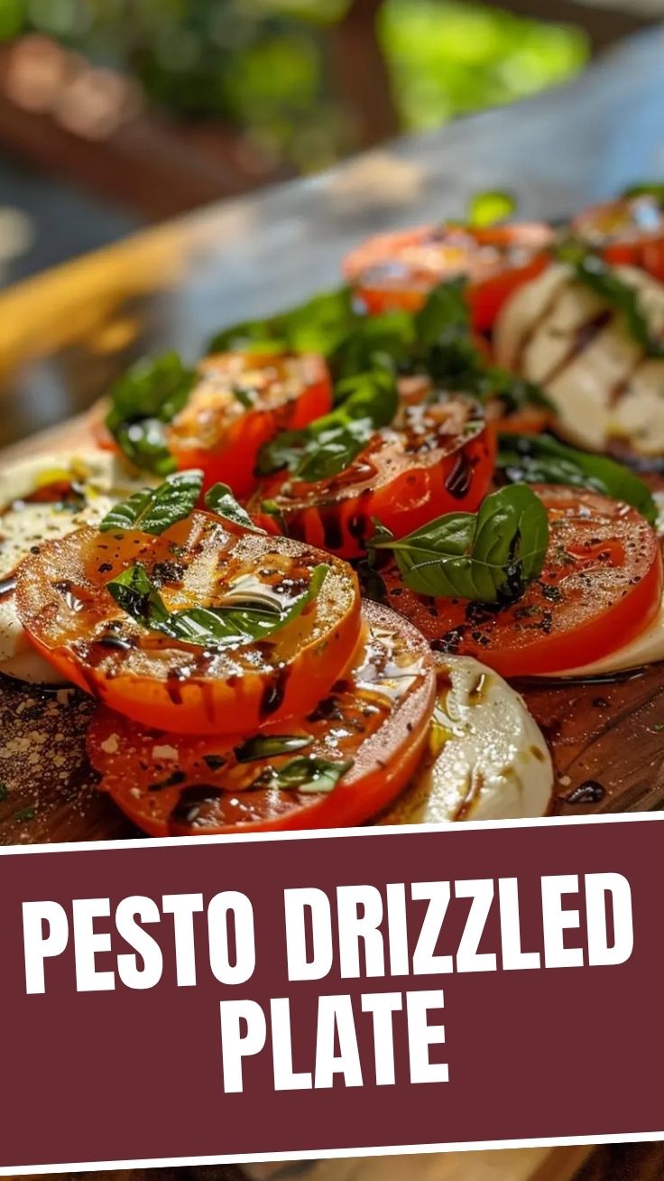 A fresh Caprese salad with ripe tomatoes, mozzarella, and basil