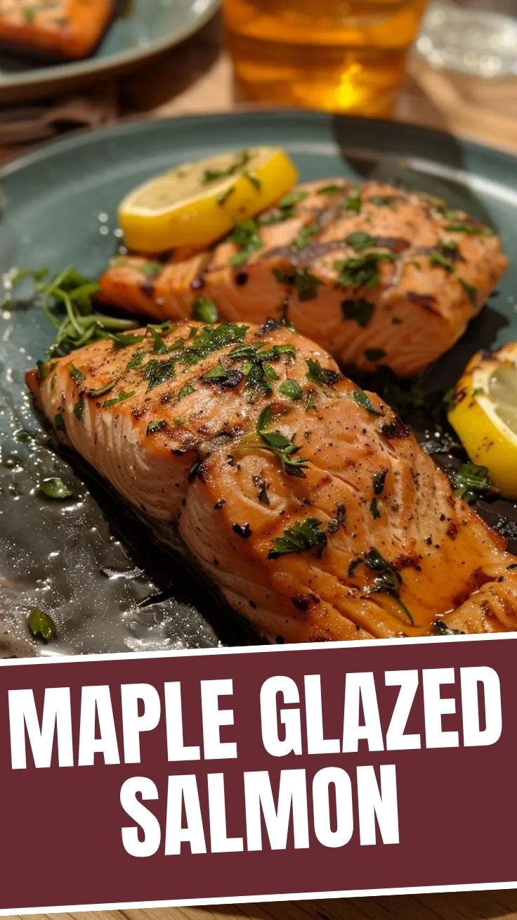 Succulent grilled salmon with lemon herb seasoning, ready to serve