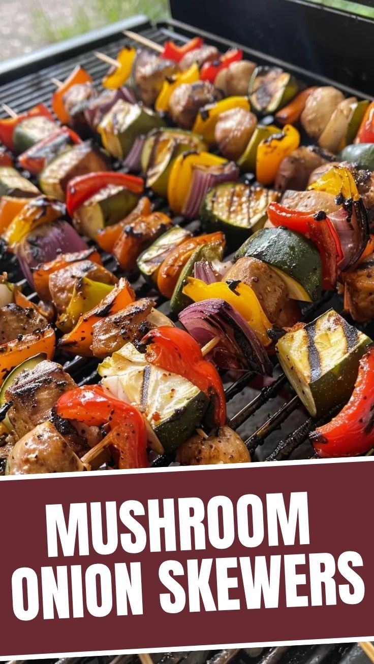 Assorted grilled veggie kabobs with vibrant bell peppers and zucchini