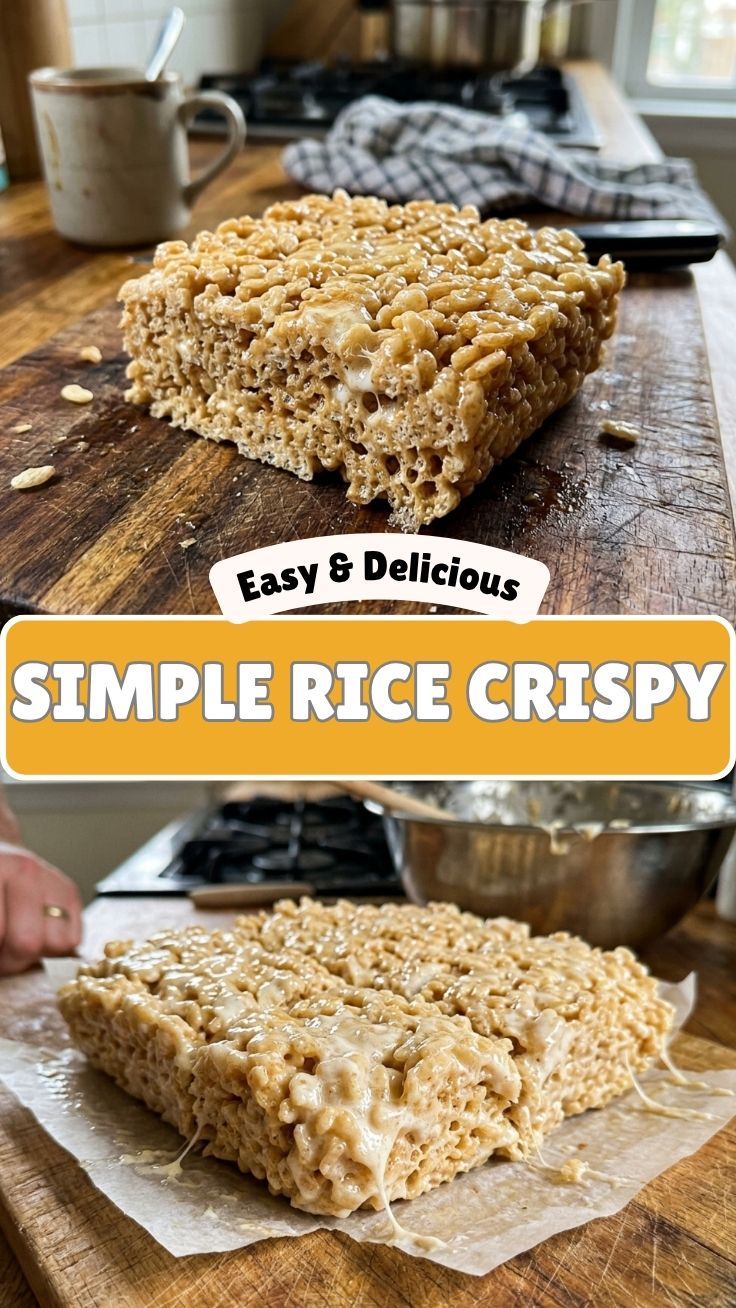 A close-up of perfectly textured Rice Crispy Treats stacked artfully.