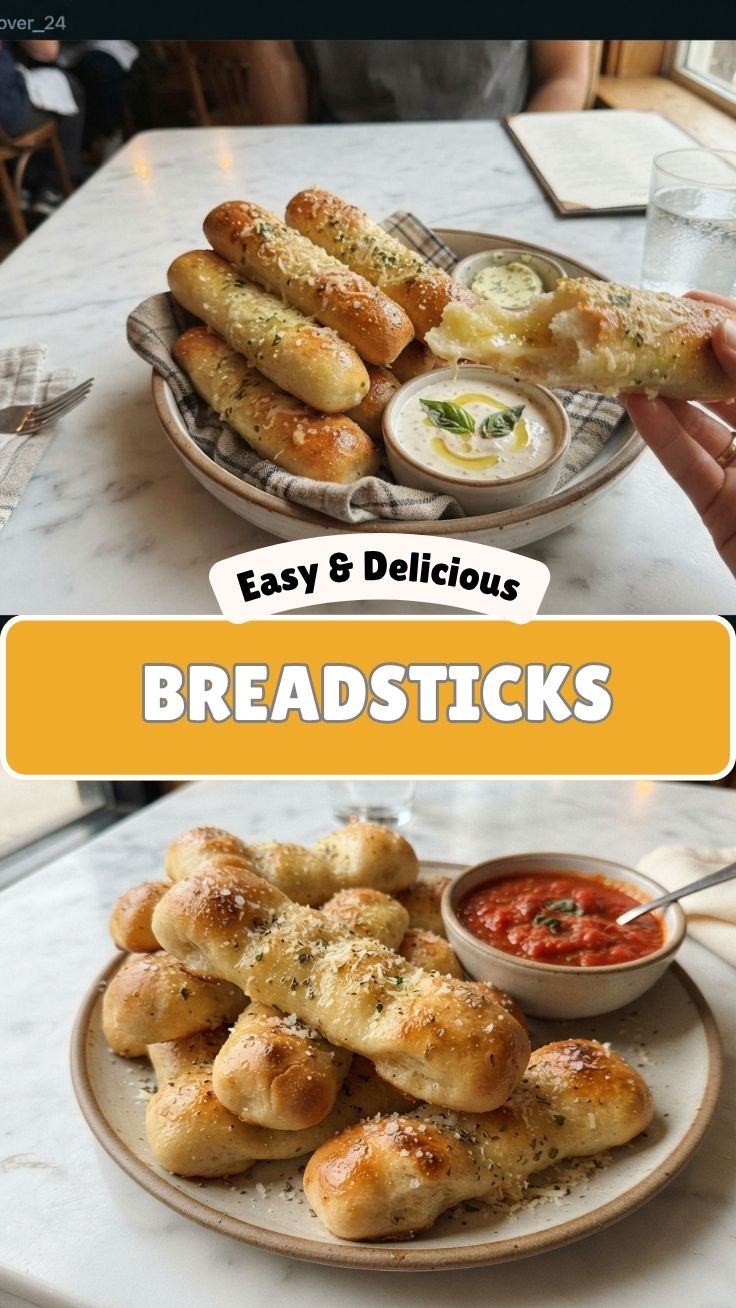A pile of crispy, golden-brown breadsticks arranged on a platter.